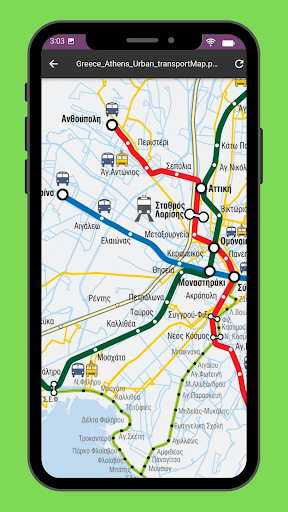 Athens Metro & Bus Map 2024 Screen 2