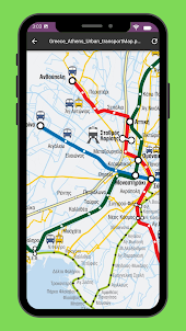 Athens Metro & Bus Map 2023
