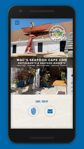 Android application Mac's Seafood screenshort