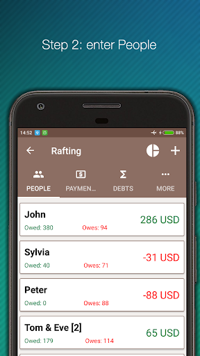 fairPay - Share Expenses Screen 2