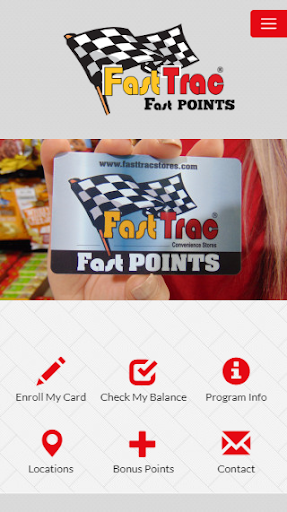 Android application Fast Trac Points screenshort
