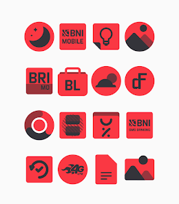 Captura 1 Black Red - Icon Pack android