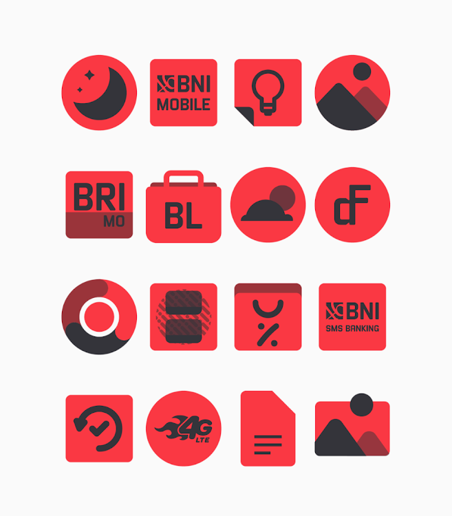 Karaz Red - Icon Pack - 58 - (Android)