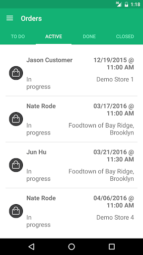 Android application Freshop for Stores screenshort