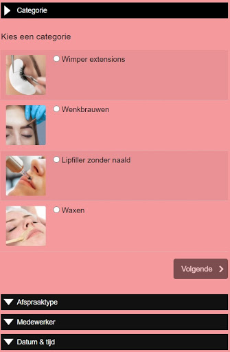 Android application Bellezza Xperience screenshort