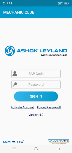 Android application Ashok Leyland Mechanic Club screenshort