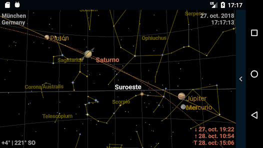 Captura 1 Astrolapp mapa de estrellas y  android