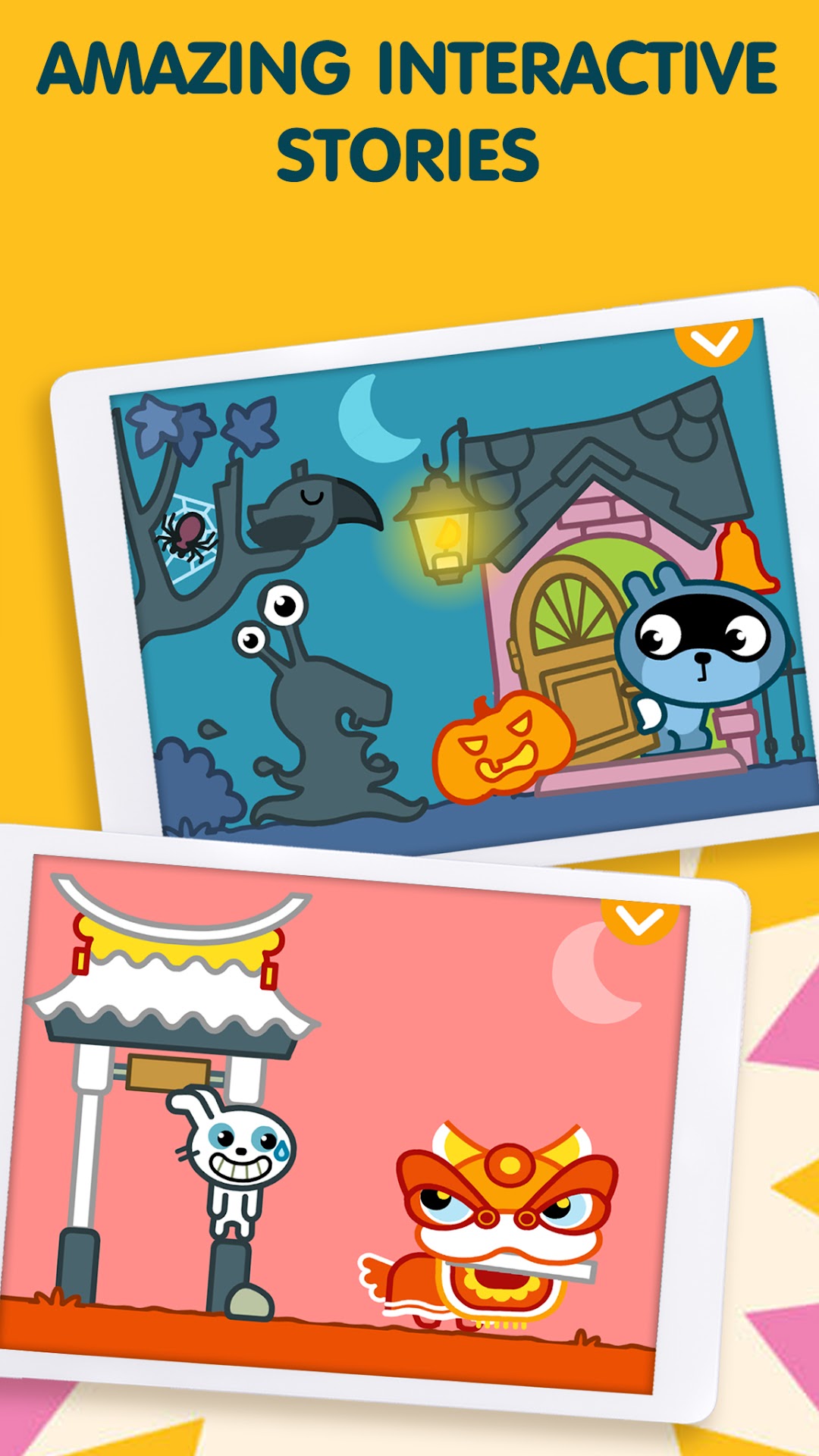 ดาวน์โหลดและรัน Pango Kids Time learning games บน PC ของคุณได้ฟรี