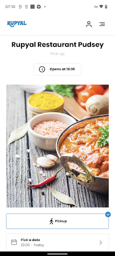 Android application Rupyal Restaurant Pudsey screenshort