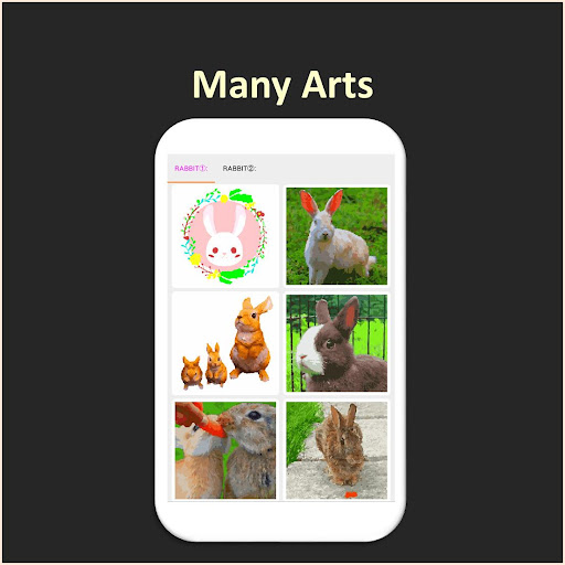 Android application Color by Number - rabbit screenshort