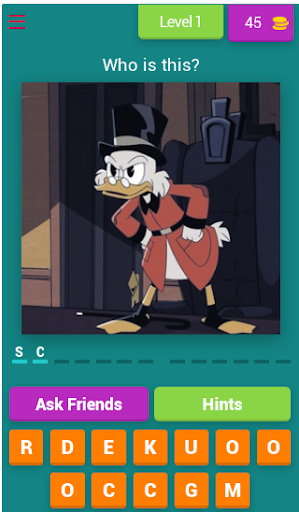 Android application Guess the heroes of DuckTales screenshort
