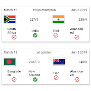 Cricket World Cup 2019 - Point Table Calculator 1.0.5 Icon
