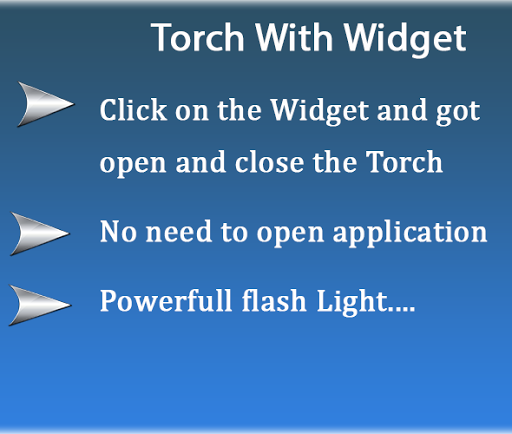 Android application Torch With Widget screenshort