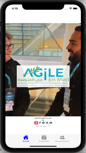 Android application Agile en Med 2022 screenshort