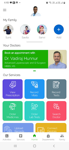 Android application Dr. Vadiraj Hunnur screenshort