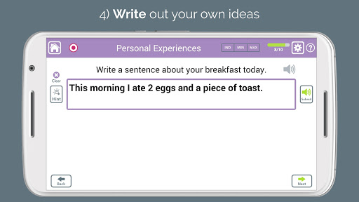 Screenshot of Advanced Writing Therapy