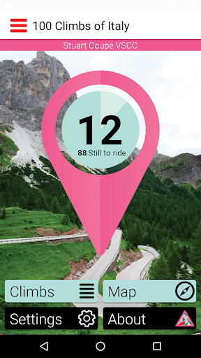 Android application 100 Climbs of Italy screenshort
