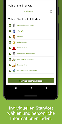 Haßberge Abfall-App Screen 2