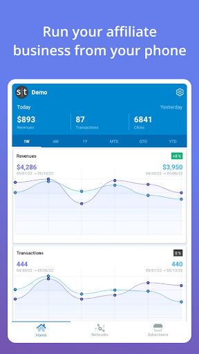 Screenshot of Strackr Dashboard