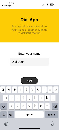 Android application Dial - Social App screenshort