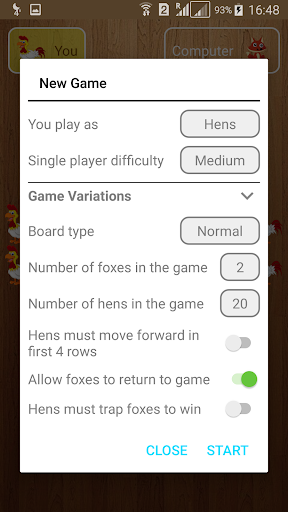 Fox and Hens - Board Game Screen 2