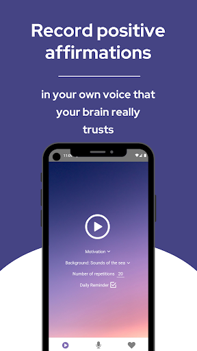 Android application Positive Audio Affirmations screenshort