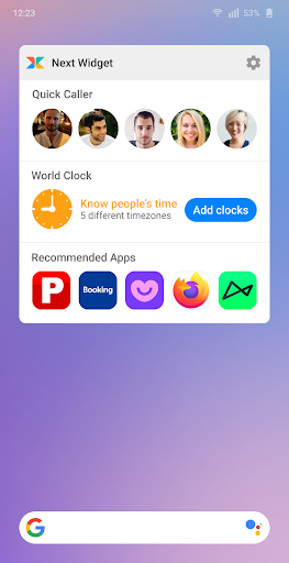 Android application Next Widget screenshort