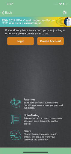 eventScribe Screen 2