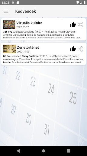 Eseménynaptár Screen 3