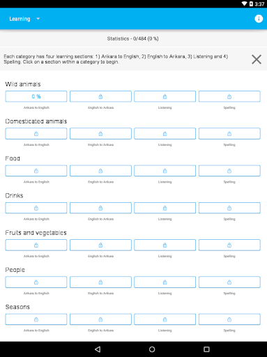 Arikara Vocab Builder Screen 2