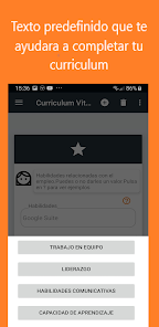 Captura 5 Currículum Vitae-Crea CV  PDF android