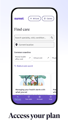 Android application Surest screenshort