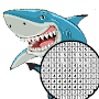 Shark Coloring By Number Pixel