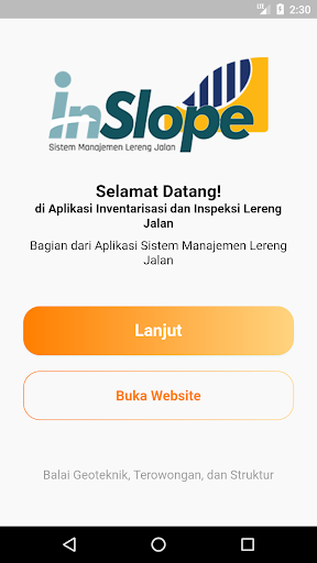 Android application Inslope Demo screenshort