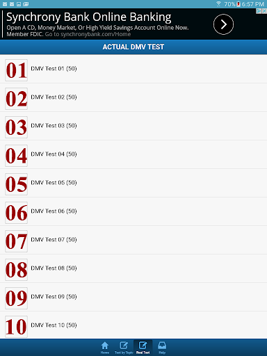 North Carolina Driving Test Screen 2