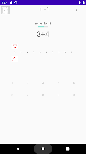 N-back Math Screen 2