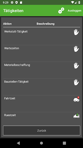 eZeit Screen 2