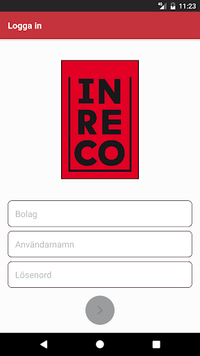 Android application Inreco screenshort