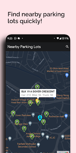 Android application SG Parking screenshort