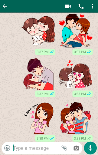 Android application Love Story Stickers screenshort