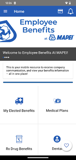 Android application Employee Benefits At MAPEI screenshort