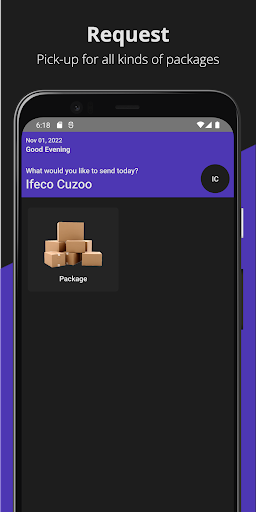 Android application Cuzoo: Package Delivery screenshort