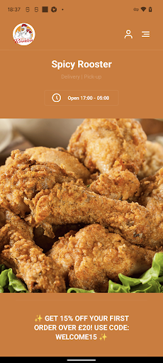 Android application Spicy Rooster Belfast screenshort
