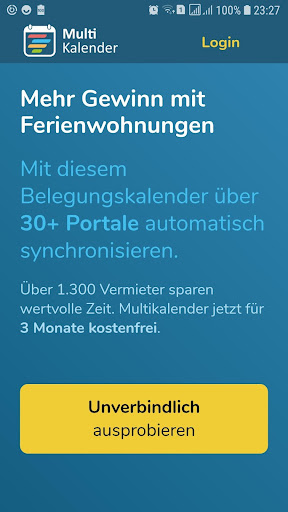 Android application Multikalender für Gastgeber screenshort