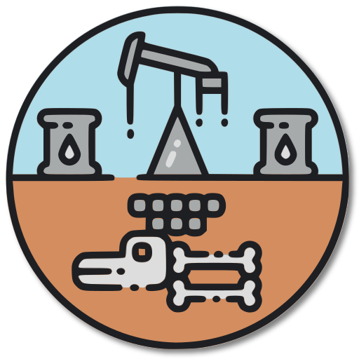 Fossil Fuel Map  Icon