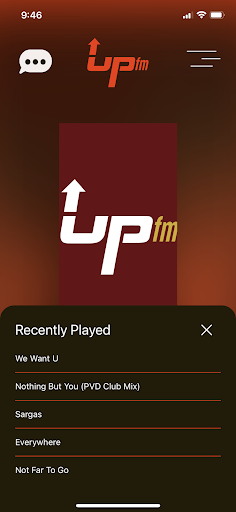 Android application UpFM screenshort