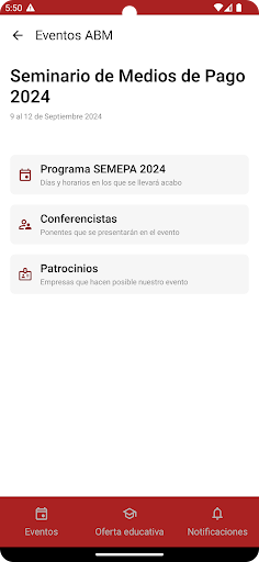 Eventos ABM Screen 3
