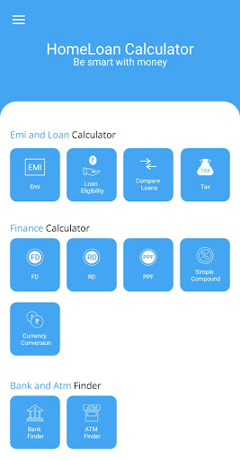 Android application HomeLoan Calculator screenshort