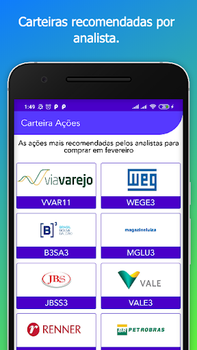 Android application Carteira Recomenda - Ações e F screenshort