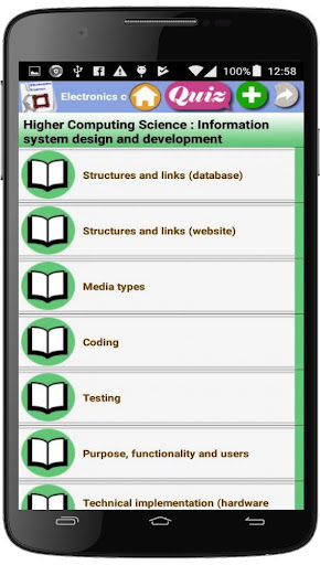 Android application Electronics course screenshort
